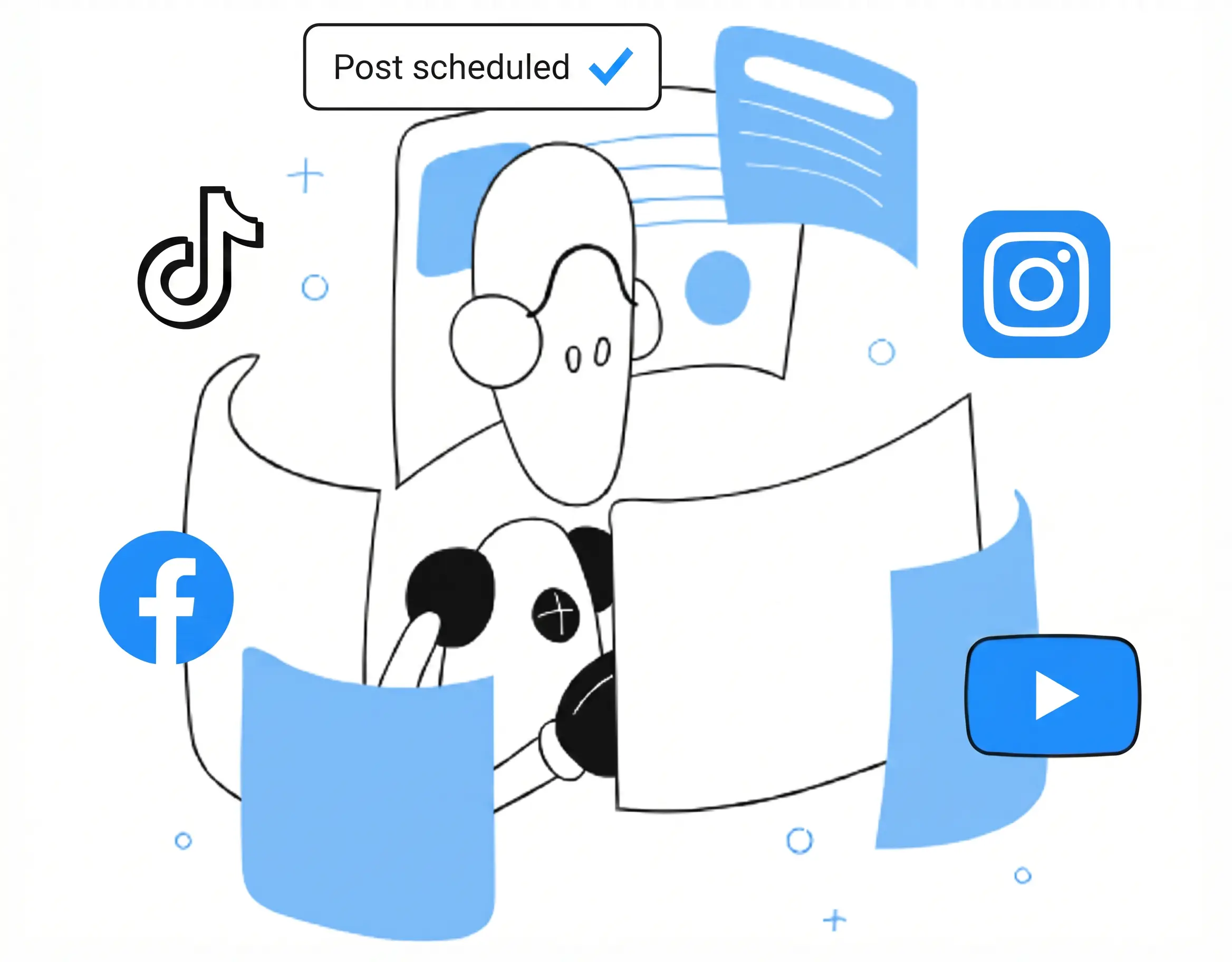 AI social media automation robot